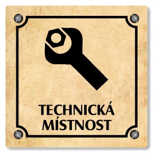 Technická místnost, 118x118mm, pergamen, Kansas